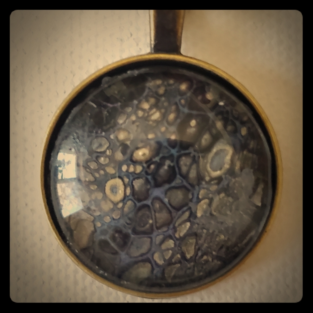 Handmade acrylic pour necklace